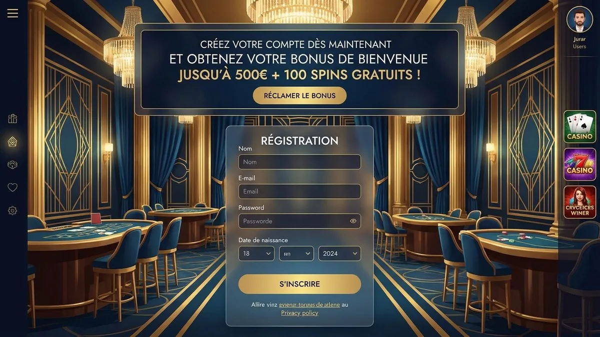 Inscription avec bonus